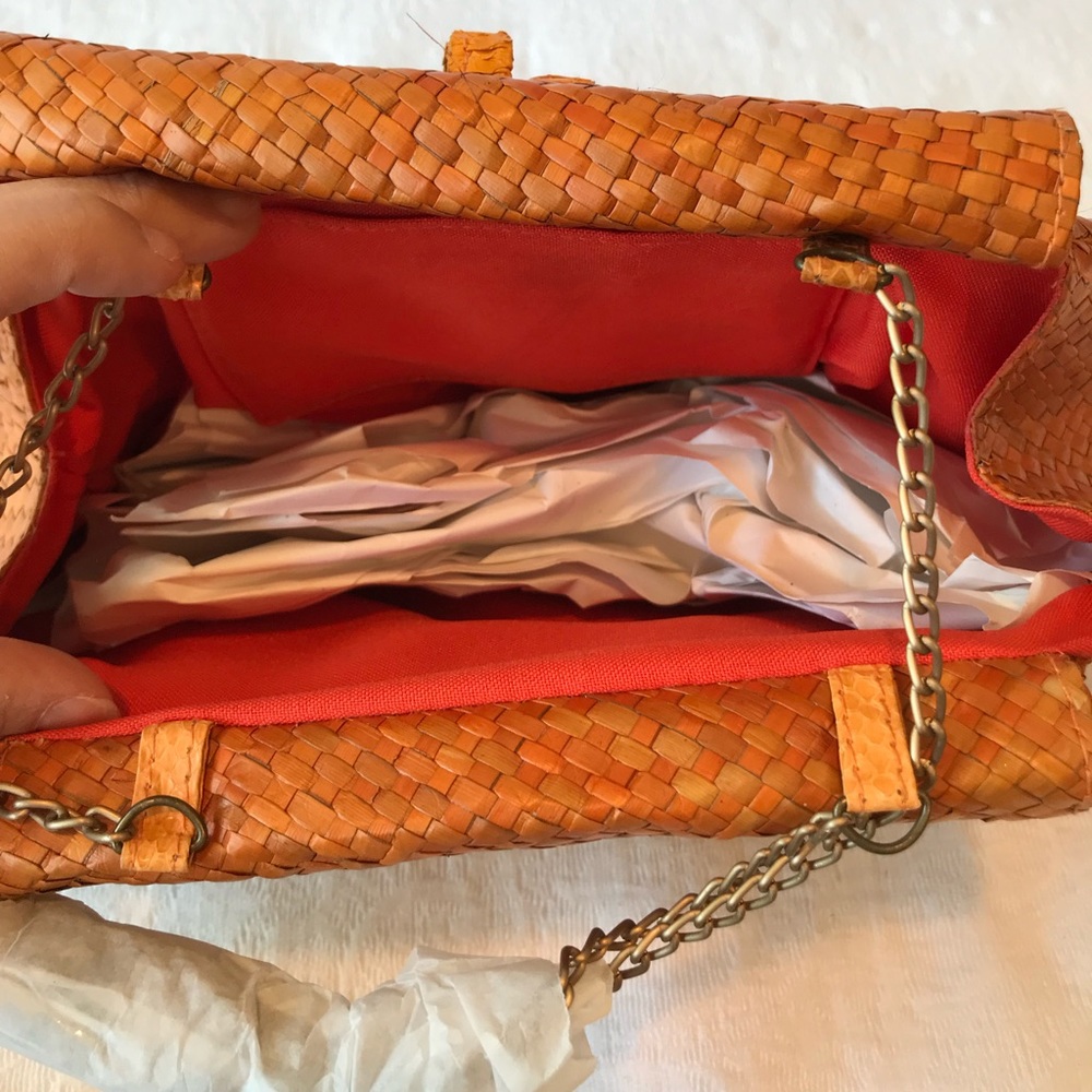 Python + Straw Bag***Stunning Summer Accessorie - Picture 4 of 6